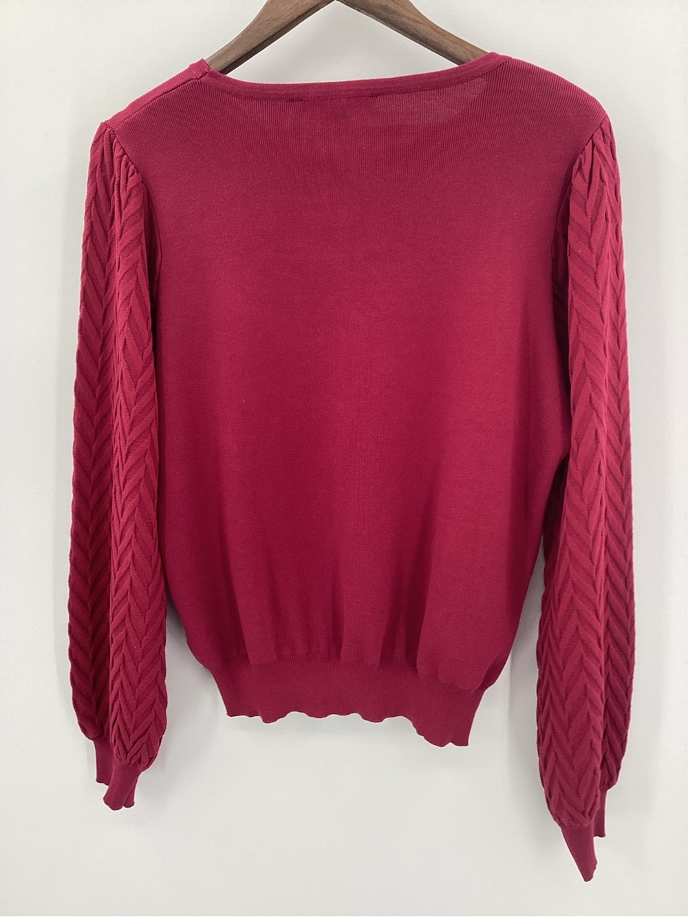 Zac & Rachel Textured Raspberry Pullover Sweater - Picture 2 of 8